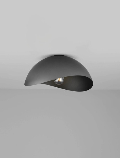 Nova Luce Deckenleuchte Opsi E27 Dunkelgrau Schwarz Metall Ø40cm 9695304