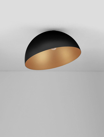 Nova Luce Deckenleuchte Onia E27 Schwarz Gold Metall Ø50cm 9695308