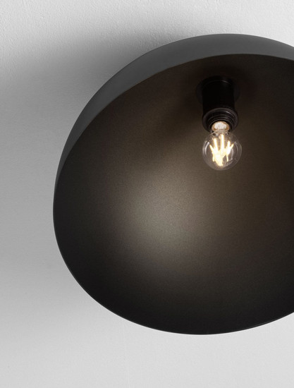 Nova Luce Deckenleuchte Onia E27 Dunkelgrau Schwarz Metall Ø50cm 9695310