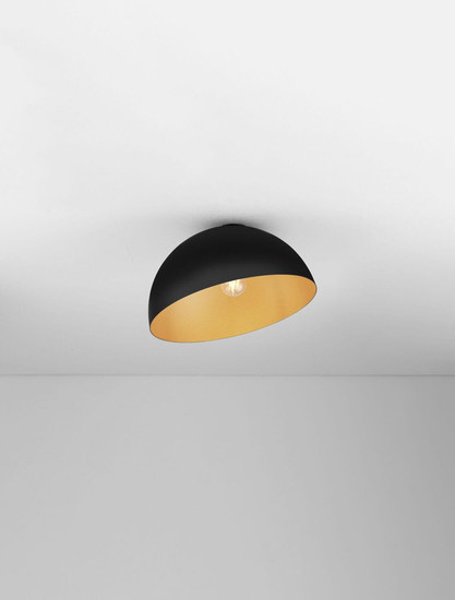 Nova Luce Deckenleuchte Onia E27 Schwarz Gold Metall Ø40cm 9695311