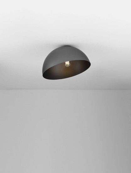 Nova Luce Deckenleuchte Onia E27 Dunkelgrau Schwarz Metall Ø40cm 9695313
