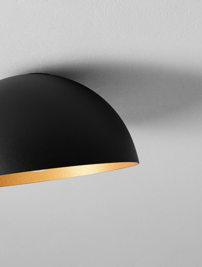 Nova Luce Deckenleuchte Onia E27 Schwarz Gold Metall Ø30cm 9695314