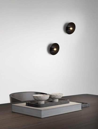 Nova Luce Wandleuchte Onia E14 Dunkelgrau Schwarz Metall Ø20,5cm 9695319