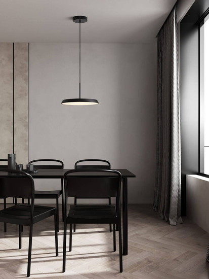 Nova Luce LED Pendelleuchte Ophelia 27W warmweiss 3000K Schwarz Metall Ø40cm 9695320