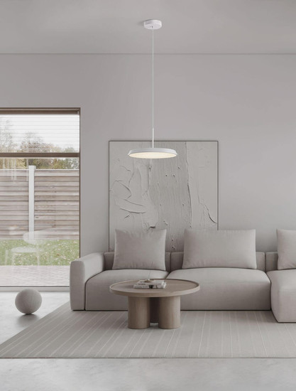 Nova Luce LED Pendelleuchte Ophelia 27W warmweiss 3000K Weiß Metall Ø40cm 9695321