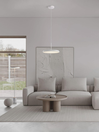 Nova Luce LED Pendelleuchte Ophelia 27W warmweiss 3000K Weiß Metall Ø40cm 9695321