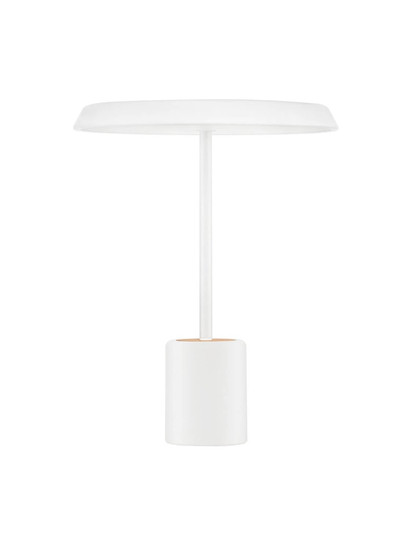 Nova Luce LED Tischleuchte Ophelia 17W warmweiss 3000K Weiß Holz Metall Ø40cm 9695323