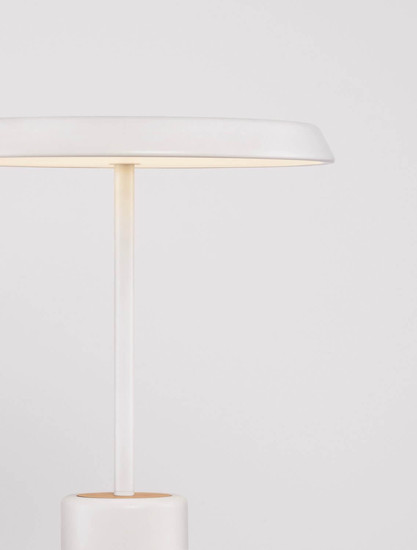 Nova Luce LED Tischleuchte Ophelia 17W warmweiss 3000K Weiß Holz Metall Ø40cm 9695323
