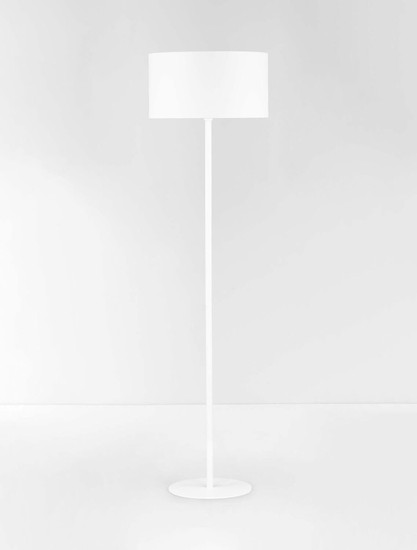 Nova Luce Stehleuchte Sibnia E27 Weiß Metall Textil 165cm 9695332