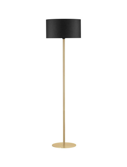 Nova Luce Stehleuchte Sibnia E27 Messinggold Schwarz Metall Textil 165cm 9695333