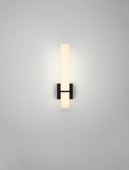 Nova Luce LED Wandleuchte Luca 15W neutralweiss 4000K IP44 Schwarz Stahl Glas 45x12cm 9695337