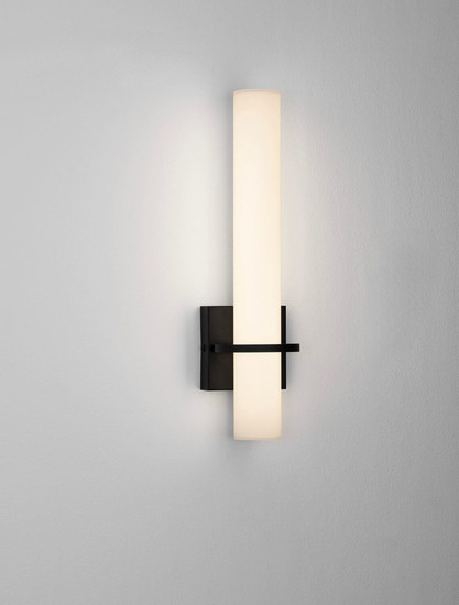 Nova Luce LED Wandleuchte Luca 15W neutralweiss 4000K IP44 Schwarz Stahl Glas 45x12cm 9695337