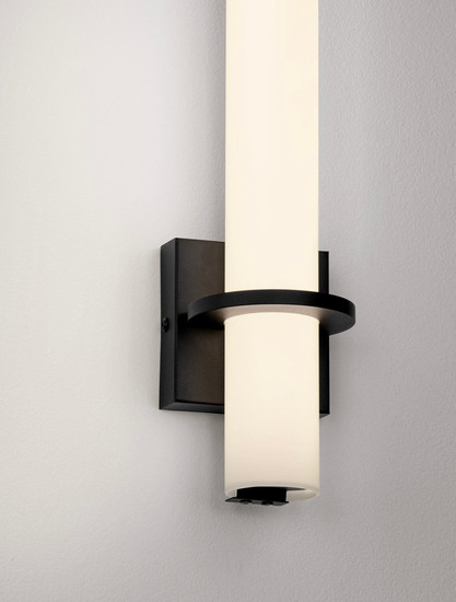Nova Luce LED Wandleuchte Luca 15W neutralweiss 4000K IP44 Schwarz Stahl Glas 45x12cm 9695337