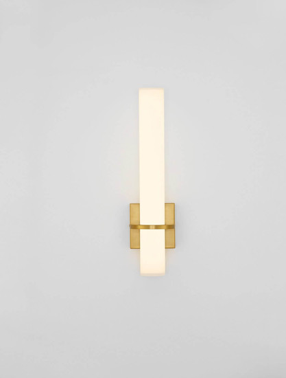 Nova Luce LED Wandleuchte Luca 15W neutralweiss 4000K IP44 Gold Stahl Glas 45x12cm 9695338