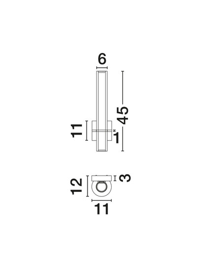 Nova Luce LED Wandleuchte Luca 15W neutralweiss 4000K IP44 Gold Stahl Glas 45x12cm 9695338