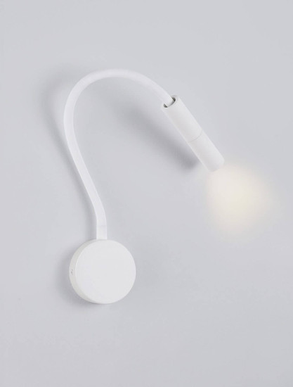 Nova Luce LED Wandleuchte Sonica 6W warmweiss 3000K Weiß Aluminium Ø8,5cm 9701621