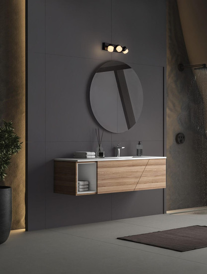 Nova Luce LED Wandleuchte Teko schwenkbar 17W warmweiss 3000K IP44 Schwarz Aluminium 36x11cm 9701623