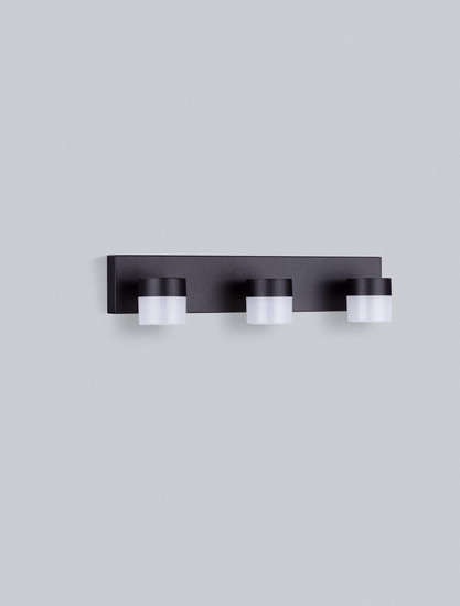 Nova Luce LED Wandleuchte Teko schwenkbar 17W warmweiss 3000K IP44 Schwarz Aluminium 36x11cm 9701623