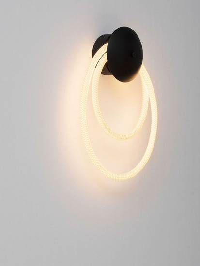 Nova Luce LED Wandleuchte Ilane 17W warmweiss 3000K Schwarz Stahl Ø32cm 9780100