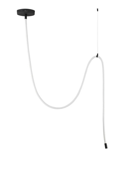 Nova Luce LED Pendelleuchte Ilane dimmbar 33W warmweiss 3000K Schwarz Stahl 150x2,5cm 9780103