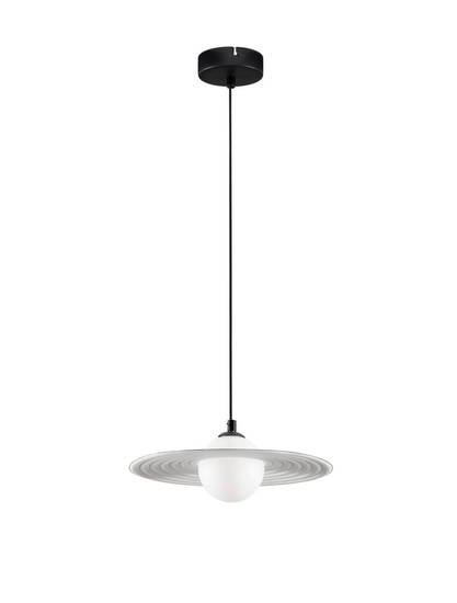 Nova Luce Pendelleuchte Reflet G9 Schwarz Weiß Stahl Ø30cm 9780104