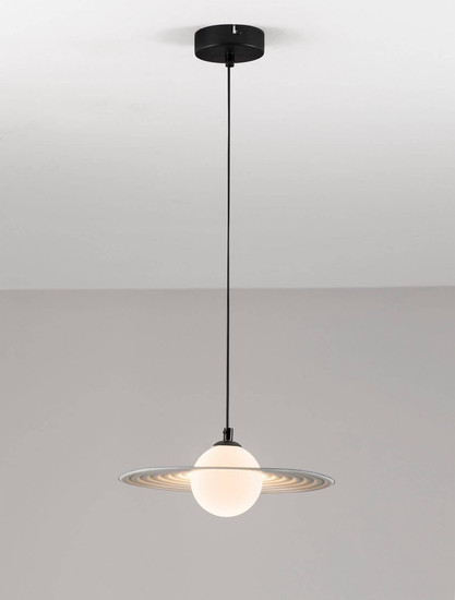 Nova Luce Pendelleuchte Reflet G9 Schwarz Weiß Stahl Ø30cm 9780104