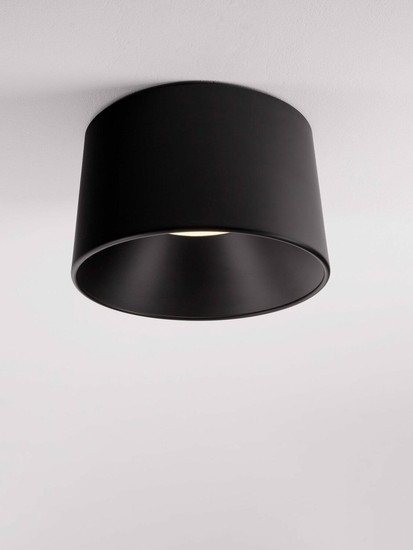 Nova Luce LED Deckenleuchte Atil 24W warmweiss 3000K Schwarz Aluminium Ø35cm 9870011