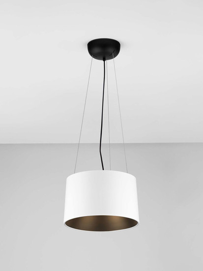 Nova Luce LED Pendelleuchte Atil 24W warmweiss 3000K Weiß Schwarz Aluminium Ø35cm 9870014