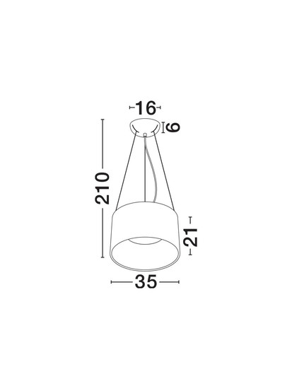 Nova Luce LED Pendelleuchte Atil 24W warmweiss 3000K Weiß Schwarz Aluminium Ø35cm 9870014