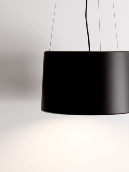 Nova Luce LED Pendelleuchte Atil 24W warmweiss 3000K Schwarz Aluminium Ø35cm 9870015