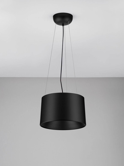 Nova Luce LED Pendelleuchte Atil 24W warmweiss 3000K Schwarz Aluminium Ø35cm 9870015