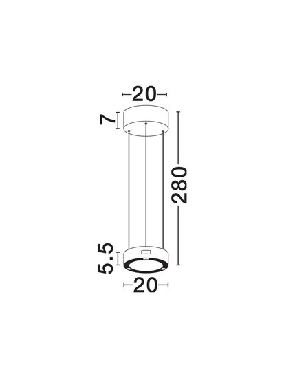 Nova Luce LED Pendelleuchte Afi dimmbar 24W warmweiss 3000K Bewegungsmelder Schwarz Stahl Aluminium Ø20cm 9870016