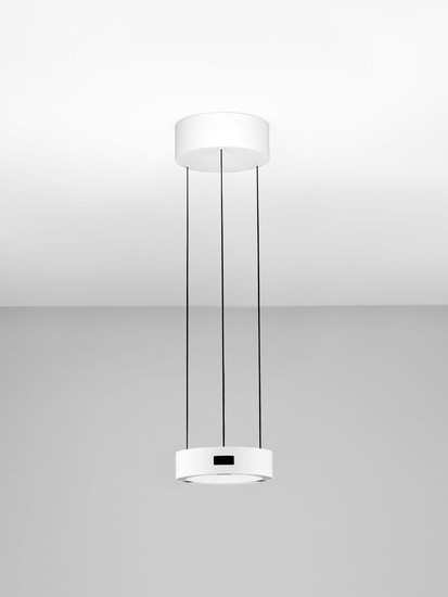 Nova Luce LED Pendelleuchte Afi dimmbar 24W warmweiss 3000K Bewegungsmelder Weiß Stahl Aluminium Ø20cm 9870017