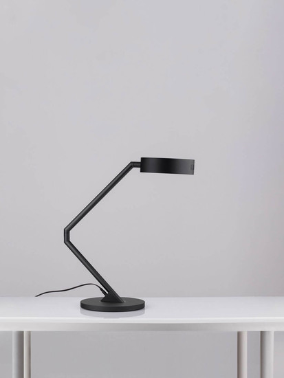 Nova Luce LED Tischleuchte Afi schwenkbar dimmbar 23W warmweiss 3000K Bewegungsmelder Schwarz Stahl Aluminium Ø25cm 9870018