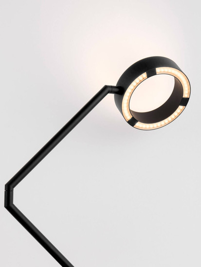 Nova Luce LED Tischleuchte Afi schwenkbar dimmbar 23W warmweiss 3000K Bewegungsmelder Schwarz Stahl Aluminium Ø25cm 9870018