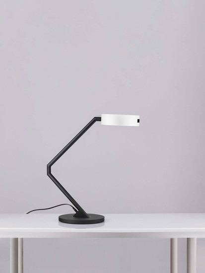 Nova Luce LED Tischleuchte Afi schwenkbar dimmbar 23W warmweiss 3000K Bewegungsmelder Weiß Stahl Aluminium Ø25cm 9870019