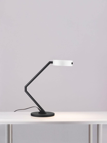 Nova Luce LED Tischleuchte Afi schwenkbar dimmbar 23W warmweiss 3000K Bewegungsmelder Weiß Stahl Aluminium Ø25cm 9870019