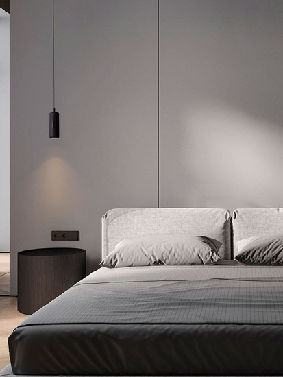 Nova Luce LED Pendelleuchte Holm dimmbar 12W warmweiss 3000K Bewegungsmelder Schwarz Stahl Aluminium Ø13cm 9870022