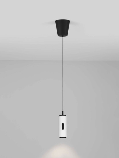 Nova Luce LED Pendelleuchte Holm dimmbar 12W warmweiss 3000K Bewegungsmelder Weiß Stahl Aluminium Ø13cm 9870023