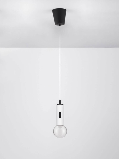 Nova Luce LED Pendelleuchte Chronos dimmbar 11W warmweiss 3000K Bewegungsmelder Weiß Aluminium Ø13cm 9870025