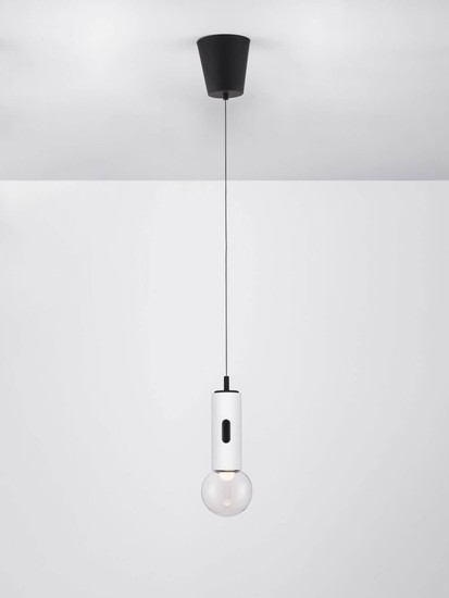 Nova Luce LED Pendelleuchte Chronos dimmbar 11W warmweiss 3000K Bewegungsmelder Weiß Aluminium Ø13cm 9870025