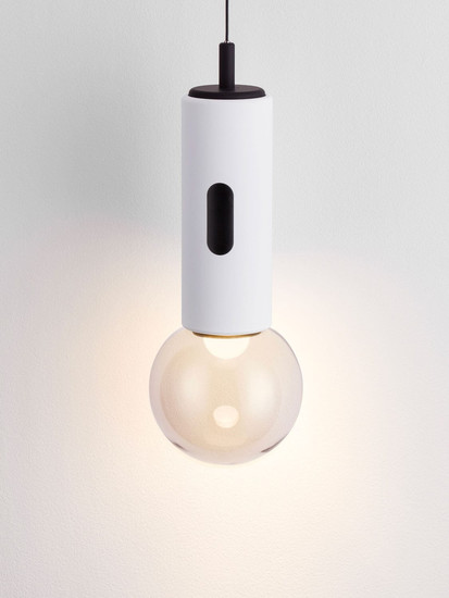 Nova Luce LED Pendelleuchte Chronos dimmbar 11W warmweiss 3000K Bewegungsmelder Weiß Aluminium Ø13cm 9870025