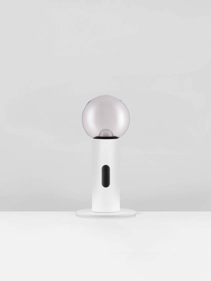 Nova Luce LED Tischleuchte Chronos dimmbar 11W warmweiss 3000K Bewegungsmelder Weiß Stahl Aluminium Ø15cm 9870027