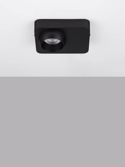 Nova Luce LED Deckenleuchte Kedros 9W warmweiss 3000K Schwarz Stahl Aluminium 14x11cm 9870028