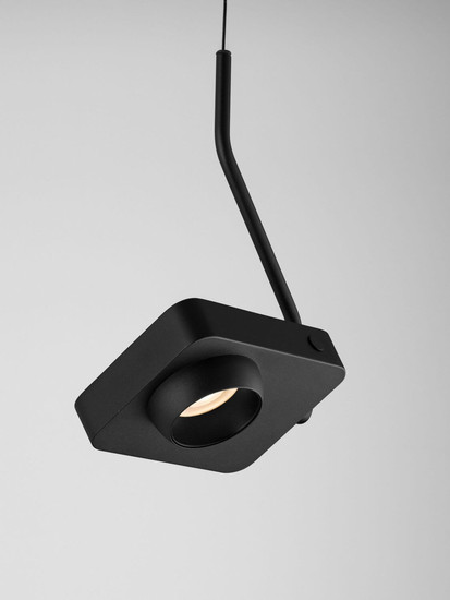 Nova Luce LED Pendelleuchte Kedros schwenkbar dimmbar 9W warmweiss 3000K Schwarz Stahl Aluminium 14x11cm 9870030