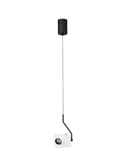 Nova Luce LED Pendelleuchte Kedros schwenkbar dimmbar 9W warmweiss 3000K Weiß Stahl Aluminium 14x11cm 9870031