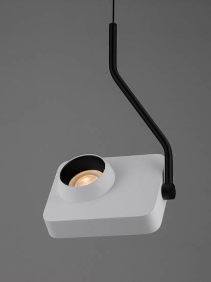 Nova Luce LED Pendelleuchte Kedros schwenkbar dimmbar 9W warmweiss 3000K Weiß Stahl Aluminium 14x11cm 9870031