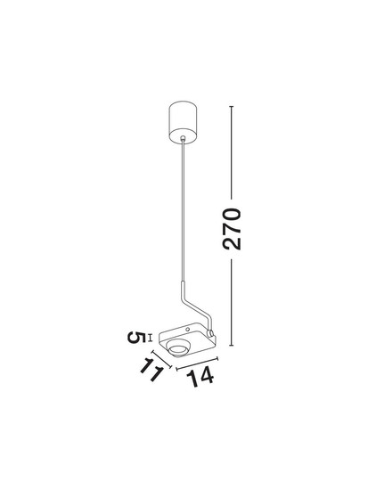 Nova Luce LED Pendelleuchte Kedros schwenkbar dimmbar 9W warmweiss 3000K Weiß Stahl Aluminium 14x11cm 9870031