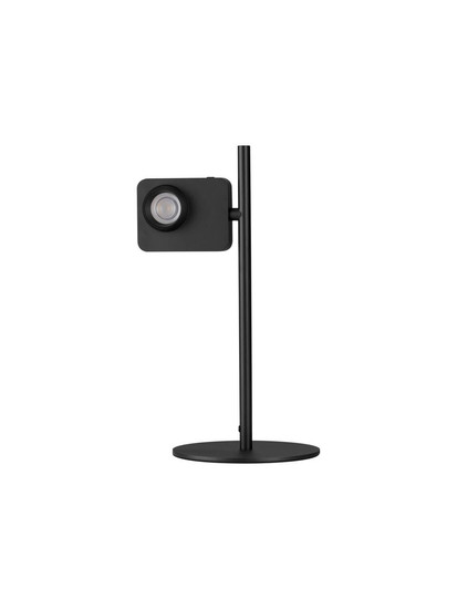 Nova Luce LED Tischleuchte Kedros dimmbar 9W warmweiss 3000K Schwarz Stahl Aluminium Ø22cm 9870032