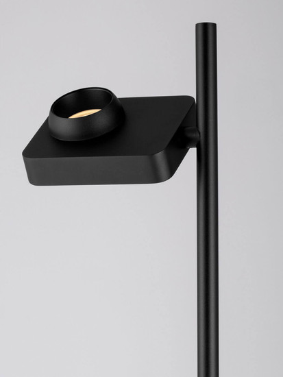 Nova Luce LED Stehleuchte Kedros schwenkbar dimmbar 9W warmweiss 3000K Schwarz Stahl Aluminium 131cm 9870034